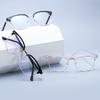 Ultra-Light Semi Rim-Free Anti- Blue-Ray Myopia Spectacles For Female Male Unisex Classic Nearsighted Prescription Spectacles 0 To -6.0