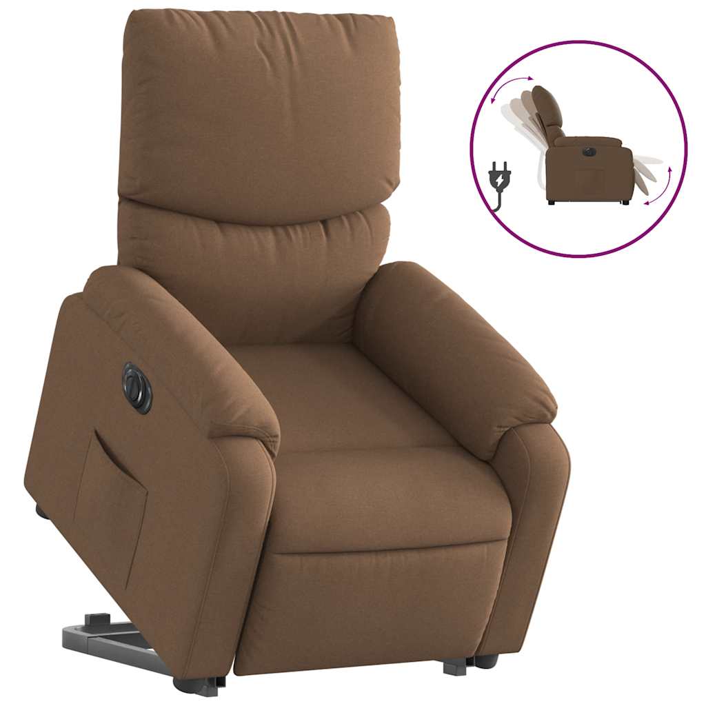 Vidaxl Lift-Up Massage Chair, Electric, Reclining, Brown
