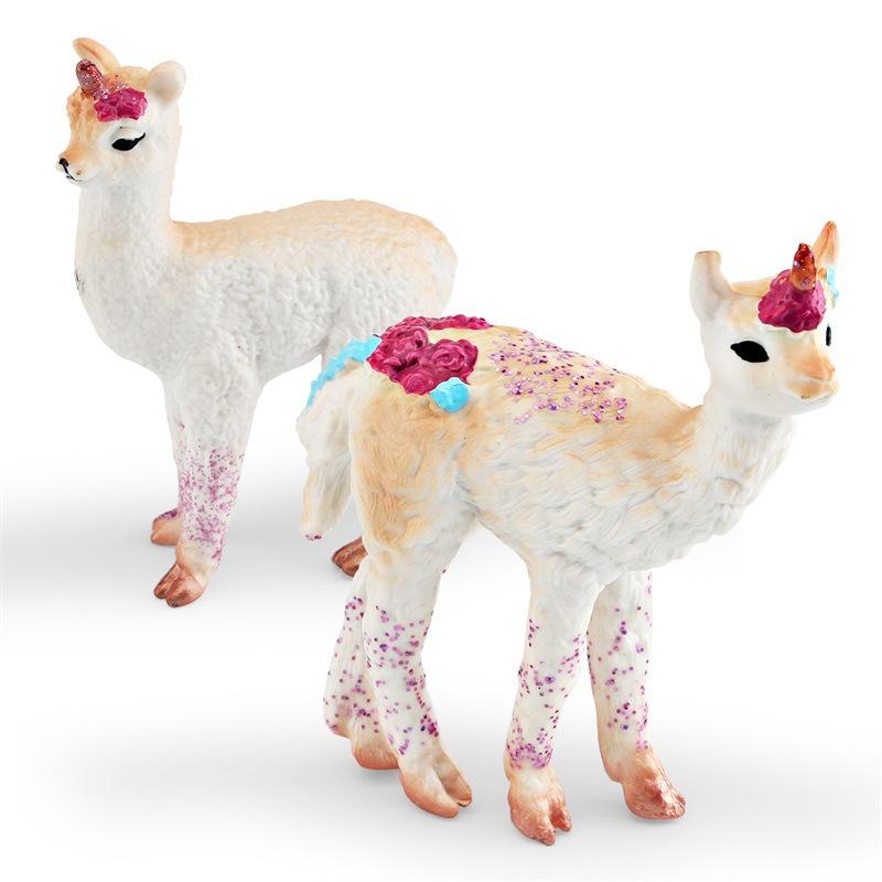 Simulare Model Animal Unicorn Alpaca Ornament Static de Birou Jucării Cognitive pentru Educația Timpurie a Copiilor