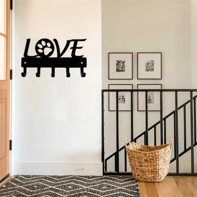 Promotion Love Dog Paw 1 Key Rack Hanger & Dog Leash Organizer 6 Inch / 9 Inch Wide Perchero Pared Bathroom Accessories