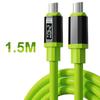 240W USB C Cable With Power Display Fast Charging Charger For IPhone 15 16 17 Samsung Xiaomi Huawei Phones Type C Cord 1-2m