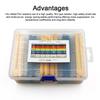2600Pcs 130 Values Resistor Kit Commonly Used 1percent  1 4W Metal Carbon Film Resistors Classification Full Range
