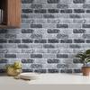 COMSTICKC 3D Brick Wallpaper, Heat Resistant, Waterproof, [10 Pieces] 30 x 30cm Nordic Style Ultra-Thin PVC Adhesive 3D Brick Wall Panels, 3D Wall Sti