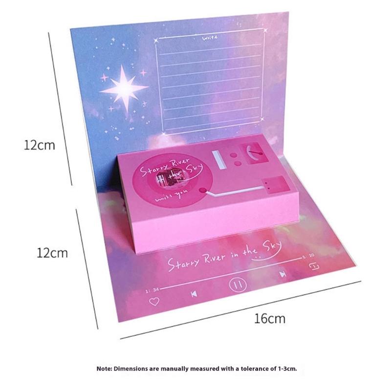 Musical Greeting Card With Sounds Player And Popup Gramophone Design For Special Event