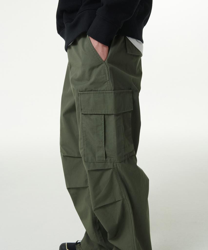 Musinsa Standard Ripstop Parachute Cargo Pants [Sage Green]