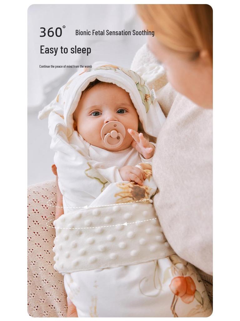 Newborn Baby Swaddle Blanket with Mulberry Silk - Velvet Plush for Delivery Room and Home