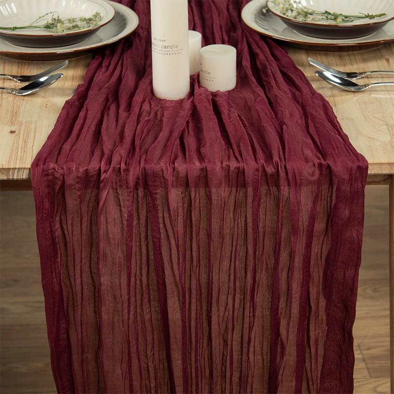 Sheer Voile Table Runner Wedding Birthday Party Decor