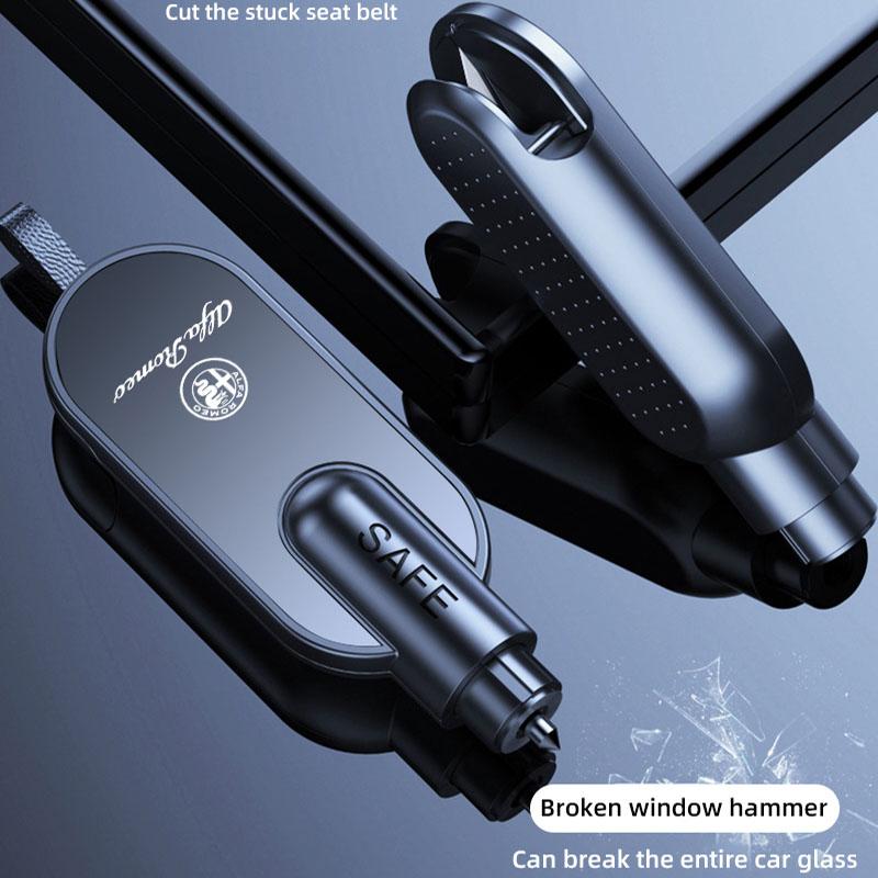2026 Hot Sticker Car Safety Hammer Auto Emergency Glass Window Breaker Seat Belt Cutter Escape Tool For Alfa Romeo 159 166 Giuli