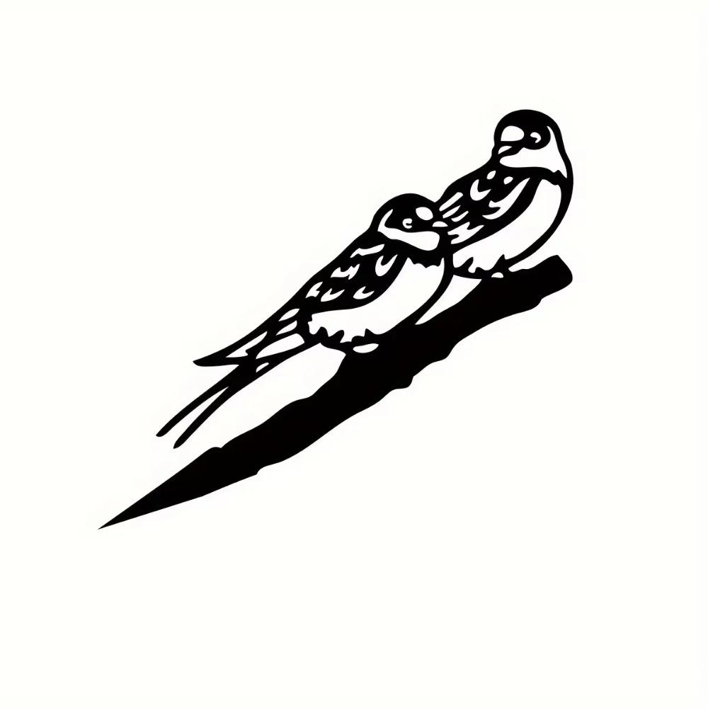 Metal Swallows Bird Silhouette Rustic Outdoor Home & Garden Decor "Birds of a Feather" Design Perfect Housewarming Gift