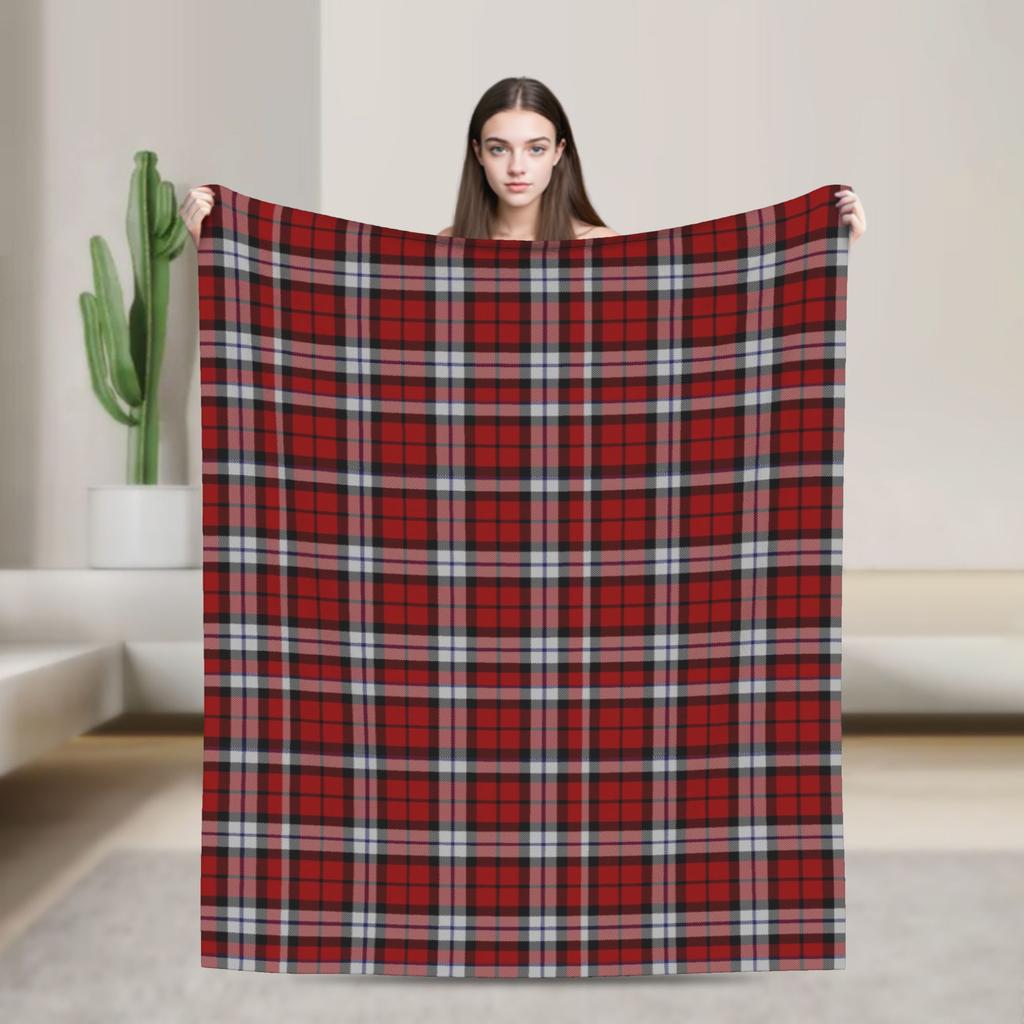 Christmas Brodie Dress Tartan Plaid Blanket Flannel Summer   Multifunction Soft Throw Blankets for Bedding Car Bedspread