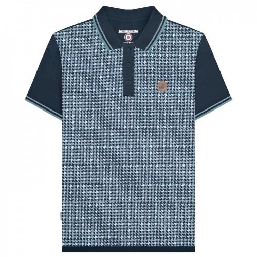LAMBRETTA Mens SS25 Houndstooth Big & Tall Polo Shirt