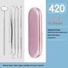 Dental Oral Care Tool Set: Stainless Steel Mouth Mirror, Probe, Tartar Remover, Toothpick