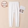 Women's Grey Cotton Fleece Sweatpants, 2025 Spring/Autumn Casual Style