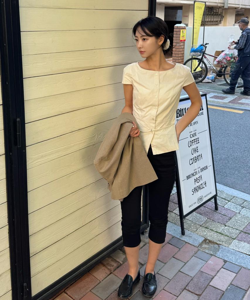 MIXXO Boat Neck Belted Blouse_Miwbwg511B