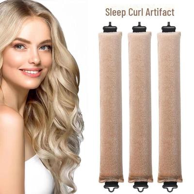 Heat-Free Lazy Curling Iron: Simple American & European Style Big Wave Sleep Curler for Women