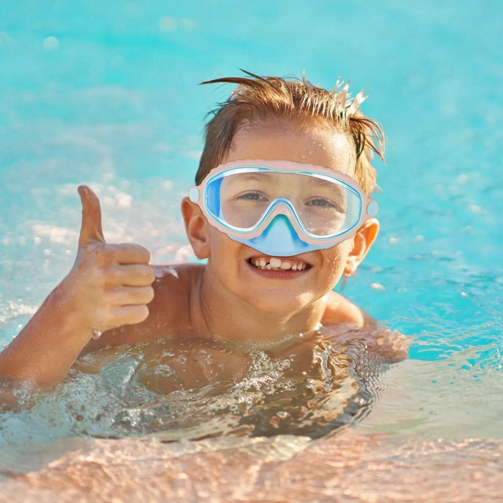 Large Frame Kids Diving Eyewear Anti-fog Kids Swim Training Glasses  Swimming Beginner