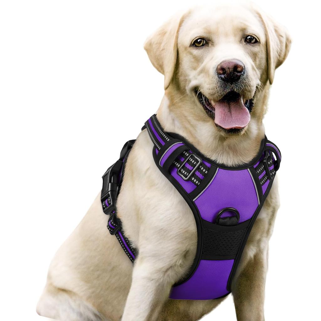 Dog harness, anti-pull, pet harness,  outdoor pet vest with 3M reflective strips, Oxford cloth material, suitable for small, medium and large dogs,