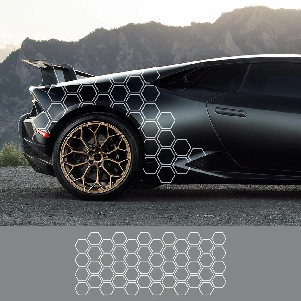 Car Graphics Honeycomb Open Style Sticker Auto Decor Tuning Car Side For BMW Ford Kia Renualt Hyundai Fiat