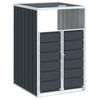 VidaXL Rangement à roulettes pour poubelles pour bac unique acier, rangement de poubelles, rangement de poubelles de jardin, 4006173