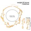 Ingemark Minimalism Irregular Water Drop Chokers Necklace Earrings for Women Punk Gold Color Metal Jewelry Set New Accessories