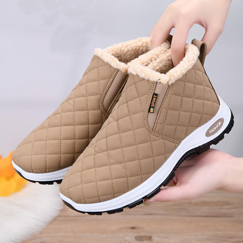 New Velvet Warm Cotton Shoes Women's Winter Casual Short Boots Non-slip Flat Shoes Breathable and Comfortable Women's Shoes