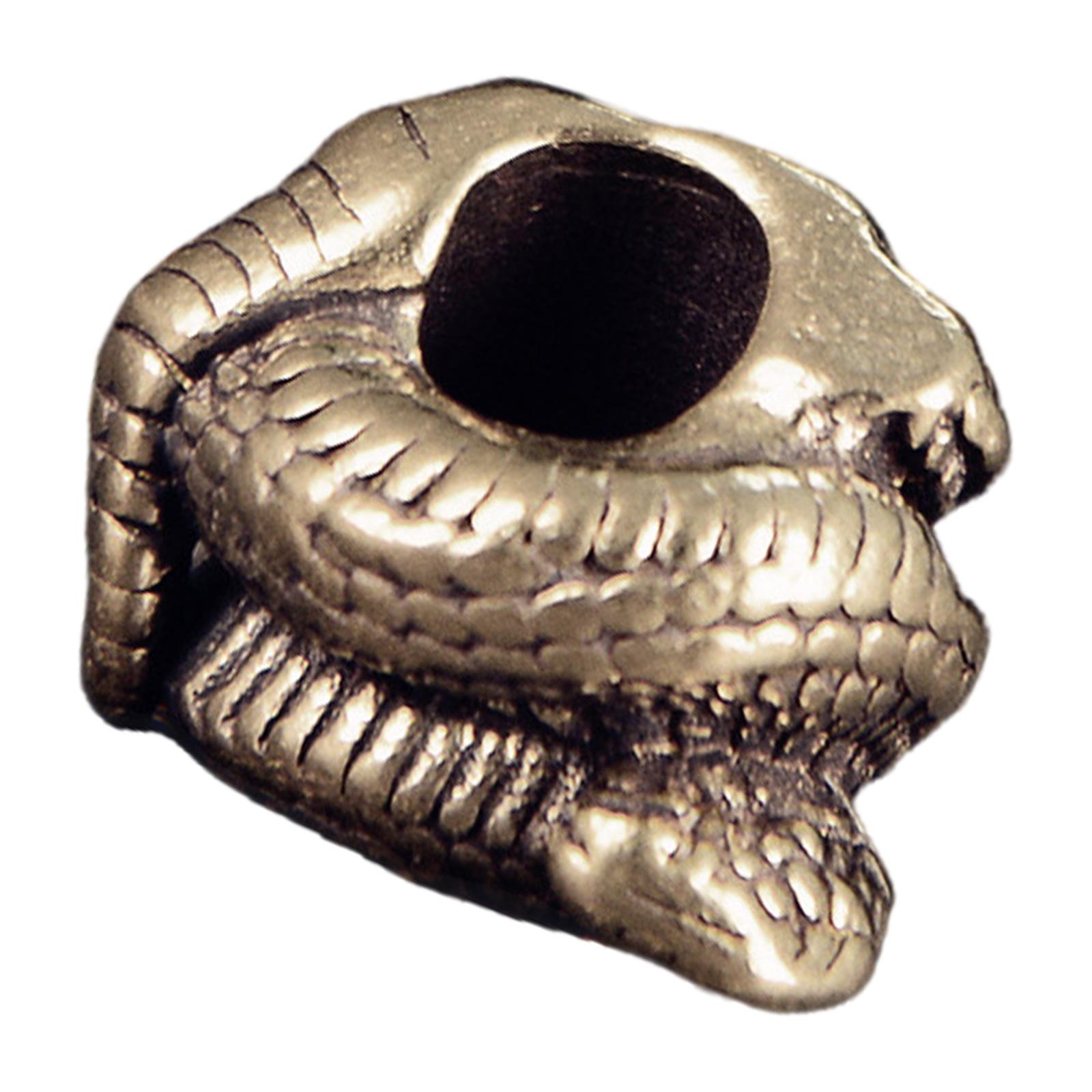 

Retro Snake Head Beads for Rope Braiding and Custom Jewelry Design Rope Braiding Gear білий