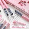 6PCS/Set Replaceable Refill Gel Pen 0.5mm Black Ink Large-capacity Neutral Pen Quick-drying Signature Pens Students