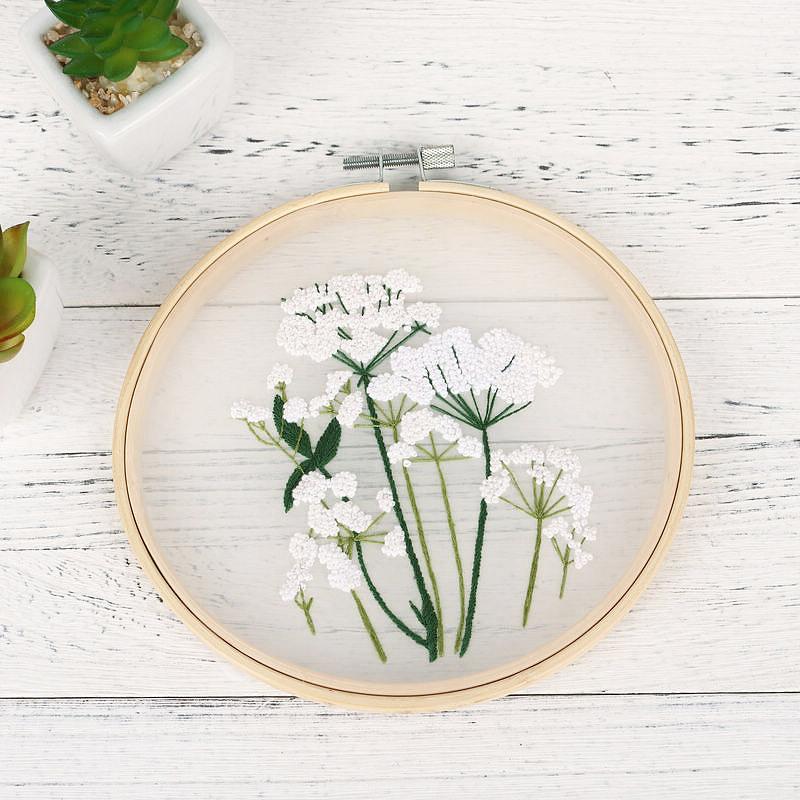 Feiyang Transparent Yarn Embroidery Diy Handmade Embroidery Material Package, Needle And Thread Set