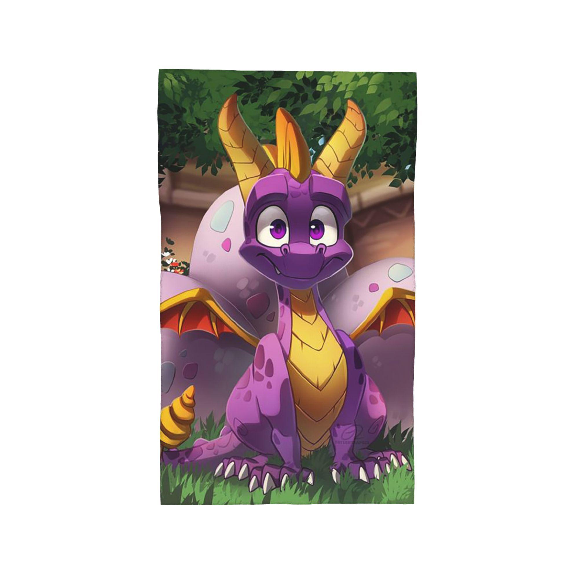 

Spyro Pattern Soft Face Towel Quick Dry Pool Bath Cotton Towels Breathable W30*H60(CM)