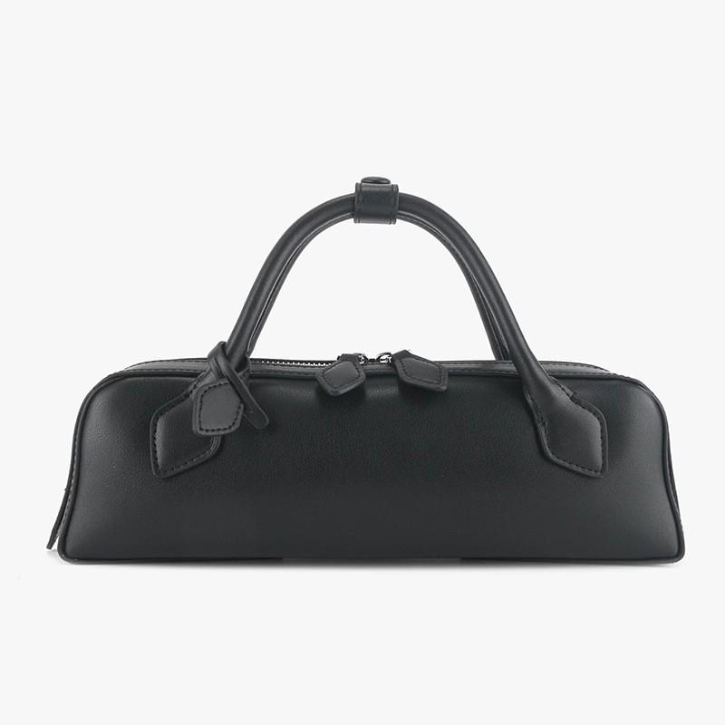 Genuine Leather French Stick Bag Women's Crossbody Fashionable Short Top-layer Cowhide Commuter Street