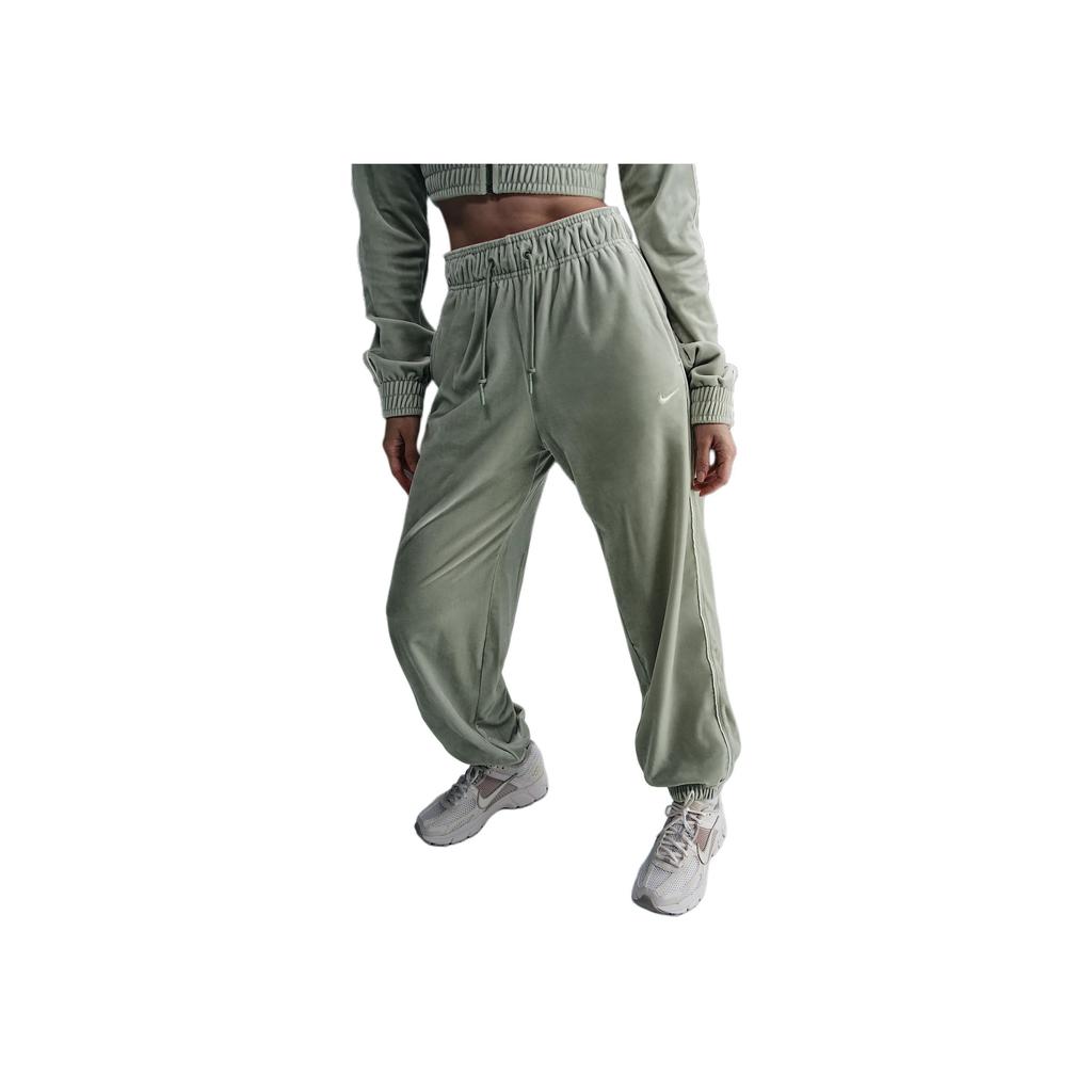 Nike Logo Drawstring Cuffed Casual Pants Women Pants Olive-Green FZ3683-370