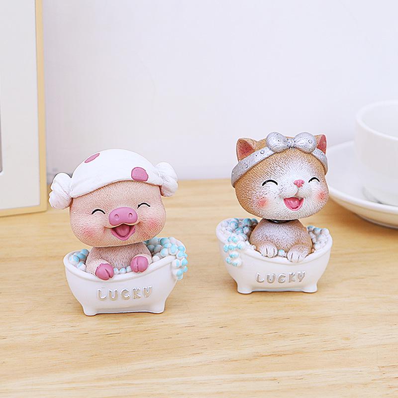 Cute Animal Figurine: Desk Decoration & Stress Relief Gift