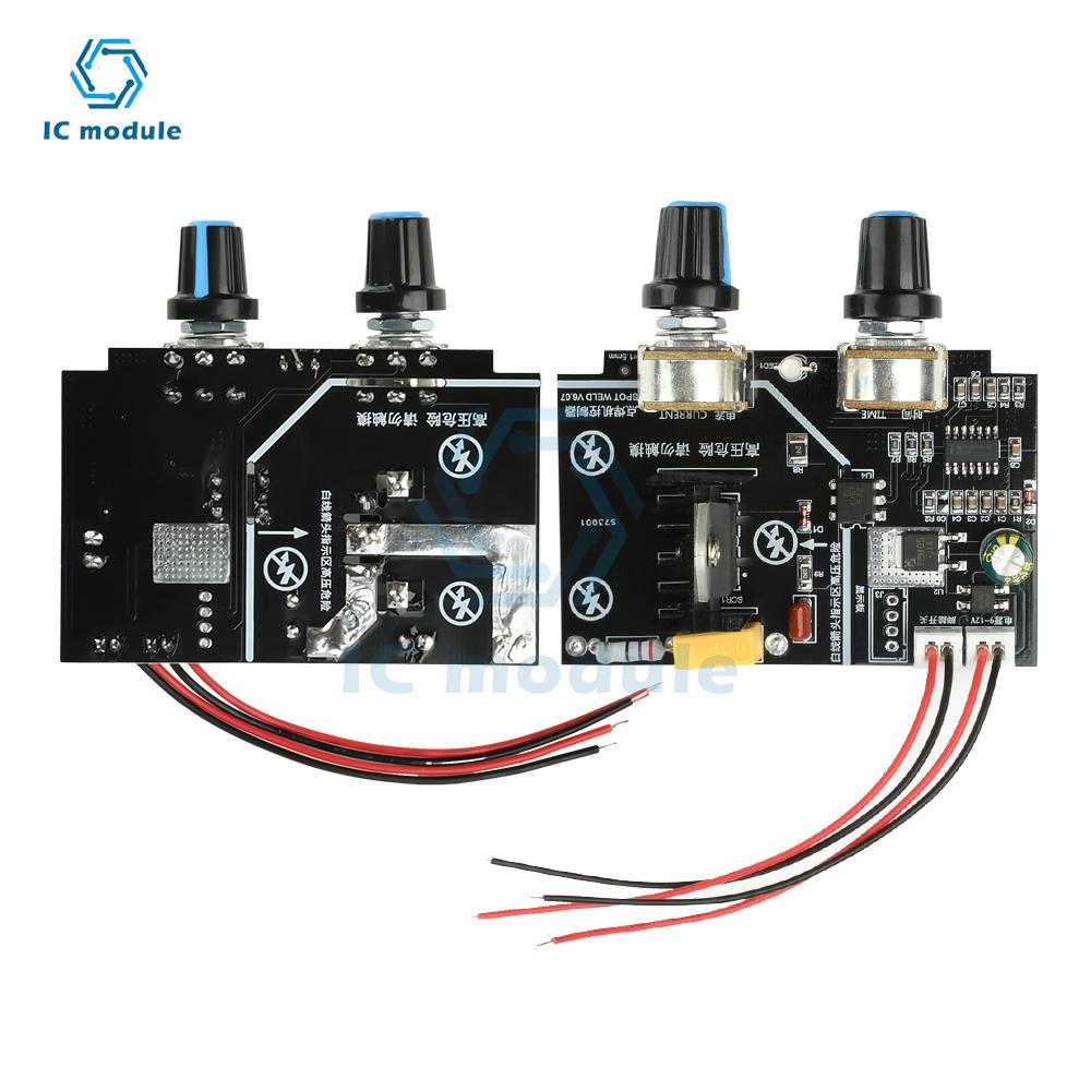 40A Spot Welder Control Board with Adjustable Time & Current Solid State Relay Power Controller for Battery Welding