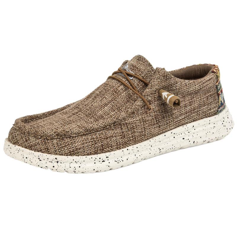 Large Size Lightweight Loafers Men's Korean Version of Casual Breathable Flats Comfortable Lazy Canvas Shoes