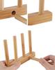 TAKEMI Bamboo Lightweight Cutting Board with Storage Stand Antibacterial, Quick-Drying, (4-Piece Set, TM-CB4P)