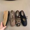 Bailmaos Winter Fur  Women Flats Fashion Round Toe Bow-knot Slip On Ballerinas Shoes Soft Flat Ladies Casual Dress Warm Shoes