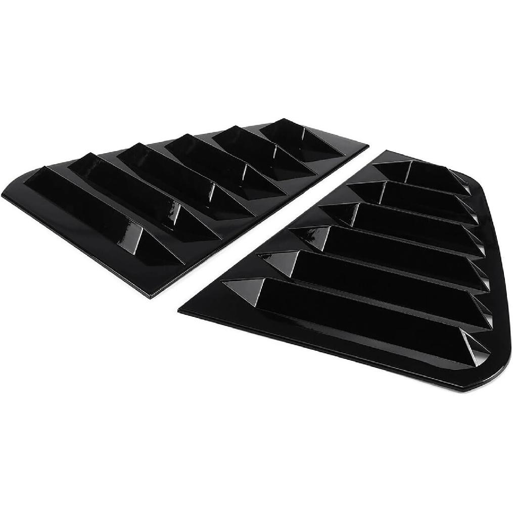 2Pcs Car Rear Window Louver Compatible for VW Golf MK7 7.5 GTI 2014-2019 Gloss Black/Carbon Fiber Shutter Rear Side Vent Cover Trim(Carbon Fiber