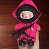 Labubu Kleidung Sportbekleidungs-Set, erhältlich in den Farben Grün und Pink, mit verschiedenen Nummern und Mustern für den pinken Jumpsuit