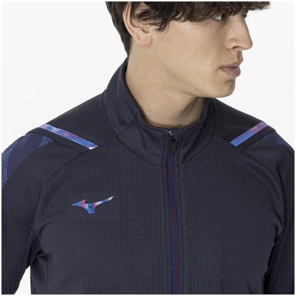 Mizuno Dry Aeroflow Training Hoch Tief Größe L Jacke, Atmungsaktiv, 32MCA556, Marineblau,