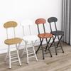 Portable Folding Chair With Backrest Home Dining Student Dorm Office Training Lightweight Metal Frame