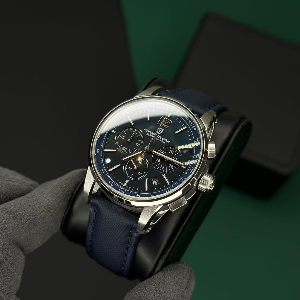 PAGANI DESIGN New Luxury Fashion Casual Men Quartz Watches VK63 100M Water Resistant Sapphire Glass Stainless Steel Watches