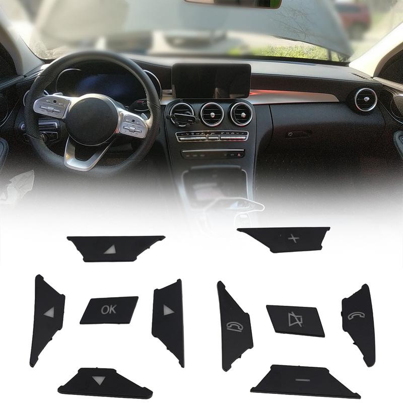 Replacement Steering Buttons Steering Wheel Control Button Long-Lasting Performance ABS Plastic Black Color Car Interior
