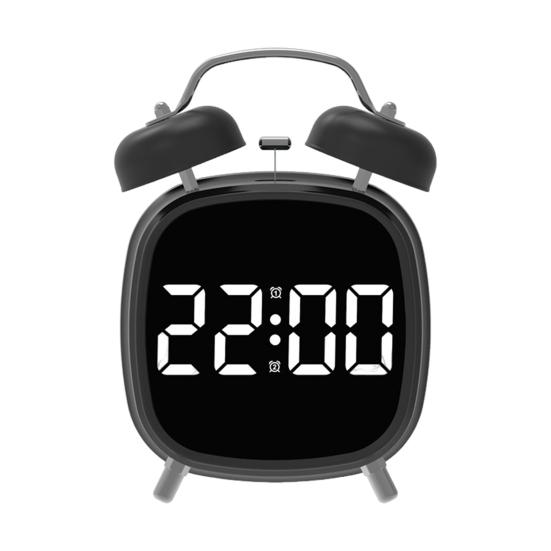 Liten digital vekkerklokke med LED-display Stor skjerm Snoozefunksjon Justerbar Batteridrevet Skrivebordsklokke