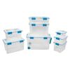 Weather-Resistant Clear Storage Bin with Lid 80 Quart Gasket Box Ideal Organizing Bedding Documents Keepsakes Dust Moisture
