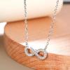 Huitan Fashion Chic Pendant Necklace Lady Everyday Jewelry with Cubic Zirconia Stylish Versatile Silver Color Accessories GiftsGood product