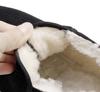 Men's Winter Warm Non-Slip Cotton Shoes - Thick, Velvet-Lined for Outdoor and Elderly Use.