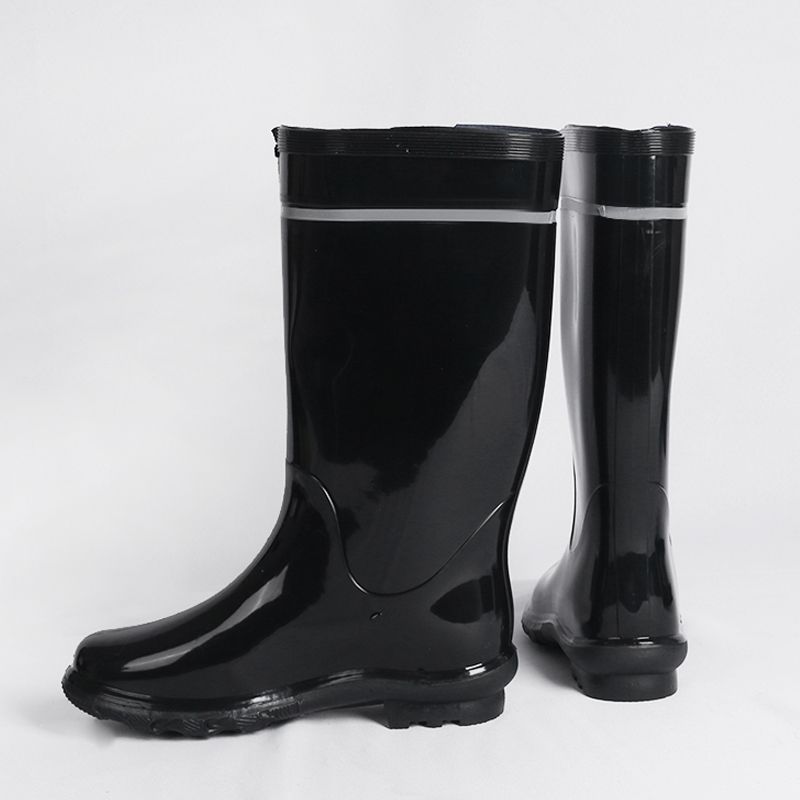Round Toe Farming Male Shoes Non Slip Mid Calf Wellies Gumboots Galoshes for City Wear-resistant Cheap Mud Gum Men's Rain Boots