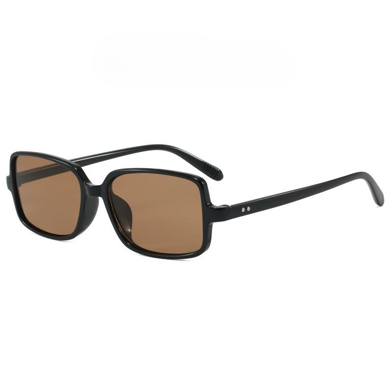 PC Square Frame Sunglasses Fashion Sun Protection for Outdoor Travel Vacation Trendy UV Blocking Lightweight & Durable