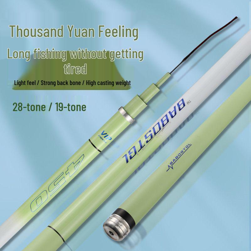 

Carbon Ultra-Hard 5-Section Fishing Rod - Beginner-Friendly, Black Pit Wild Hand Rod for General Use 5H High Carbon 28 Tune Rod