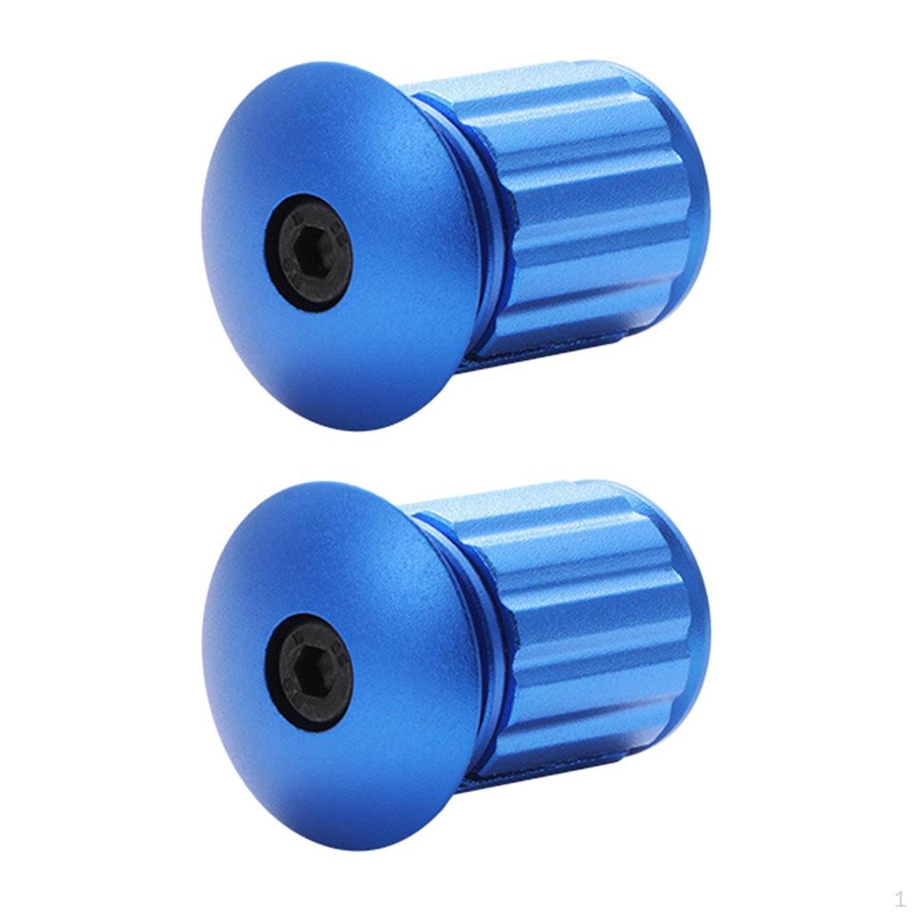 1 Pair Bike Handlebar Plugs Aluminum Alloy Adjustable Cycling Expansion Lock Grips End Caps for BMX